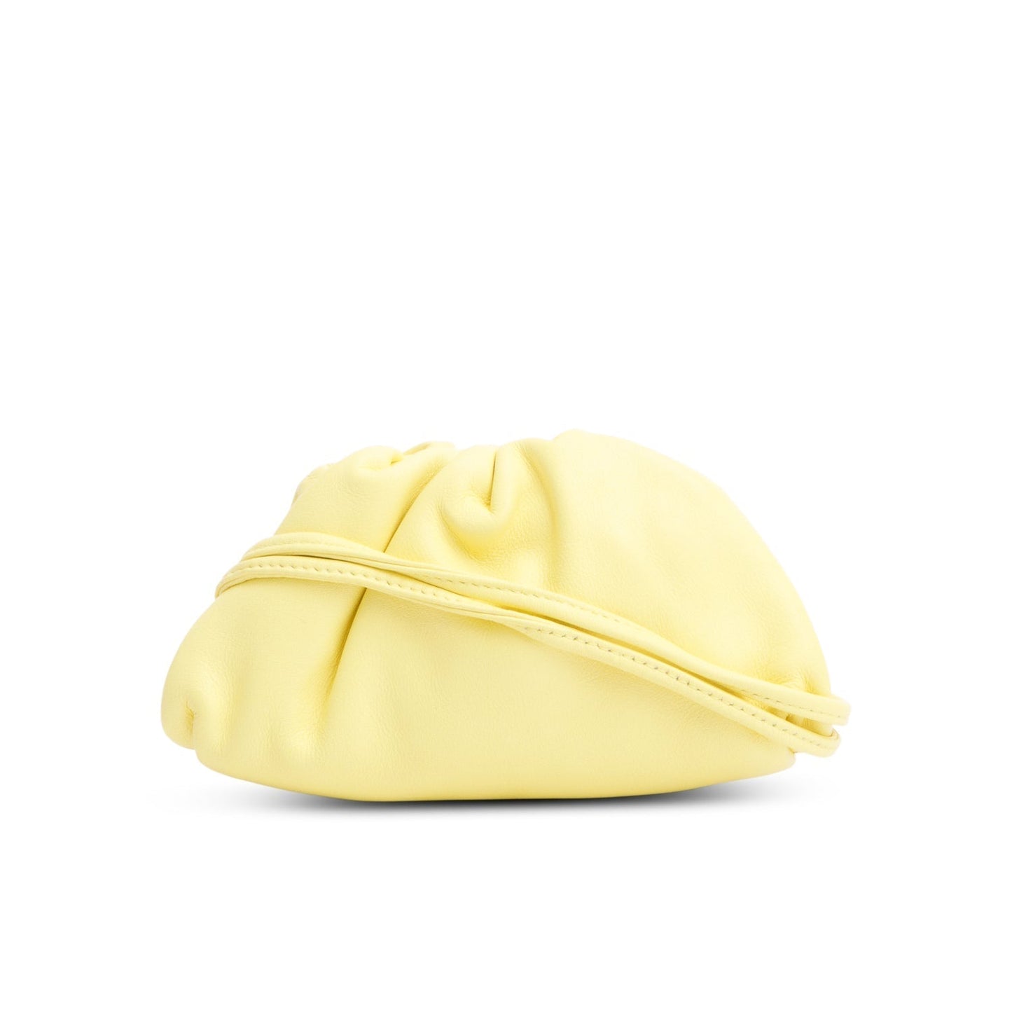 Bottega Veneta Yellow Butter Calfskin The Pouch Travel Bag Leather Mini