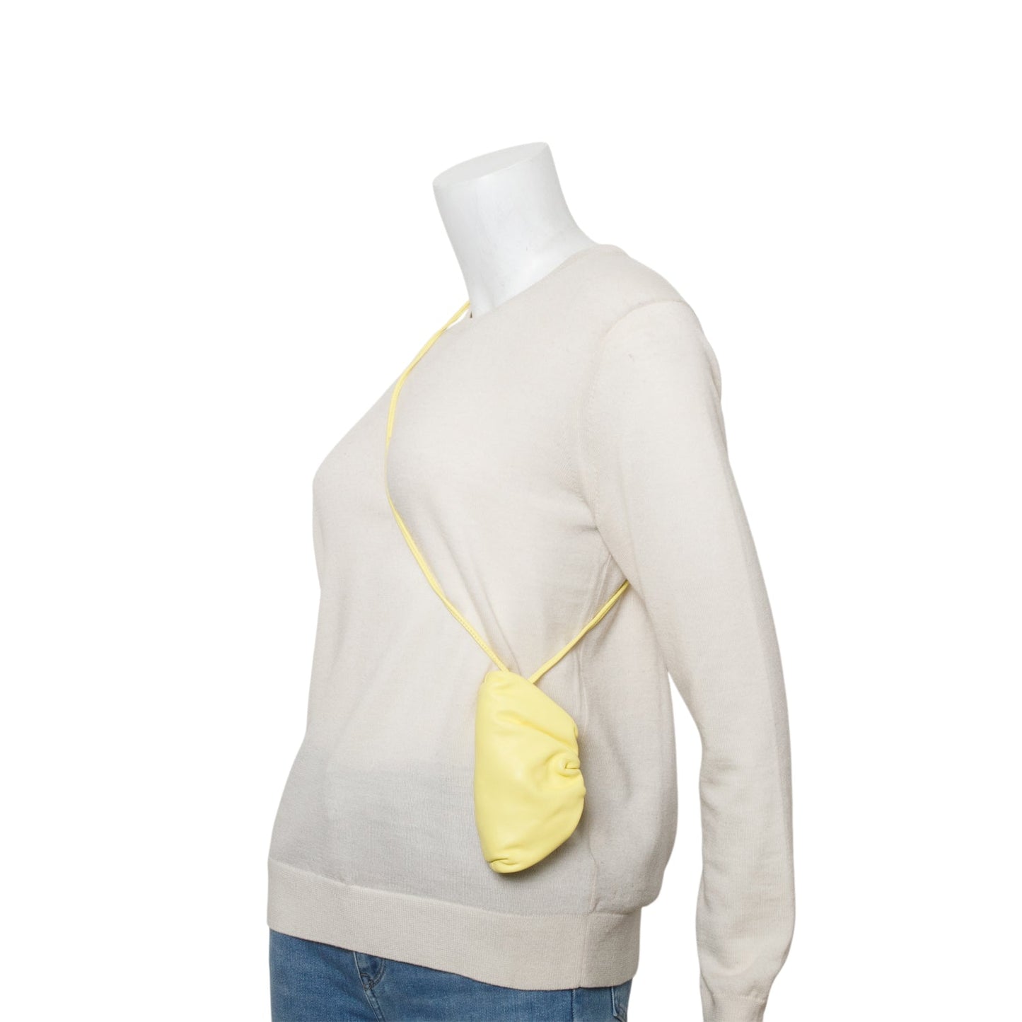Bottega Veneta Yellow Butter Calfskin The Pouch Travel Bag Leather Mini