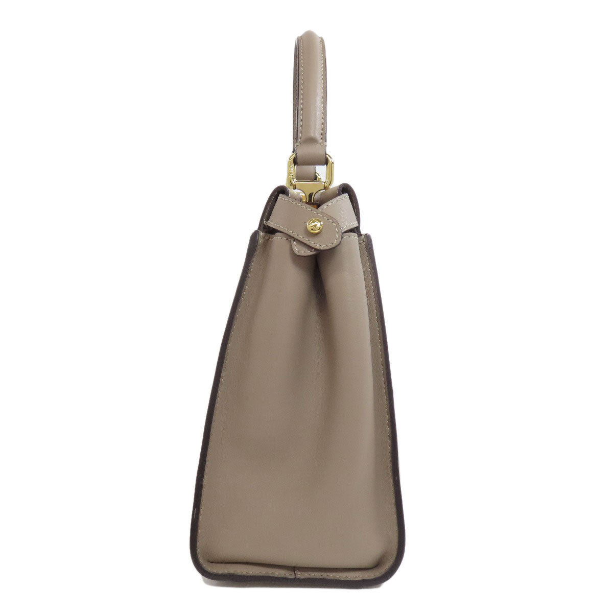 Fendi Handbag Calfskin Peekaboo 2Way Gray Travel Bag