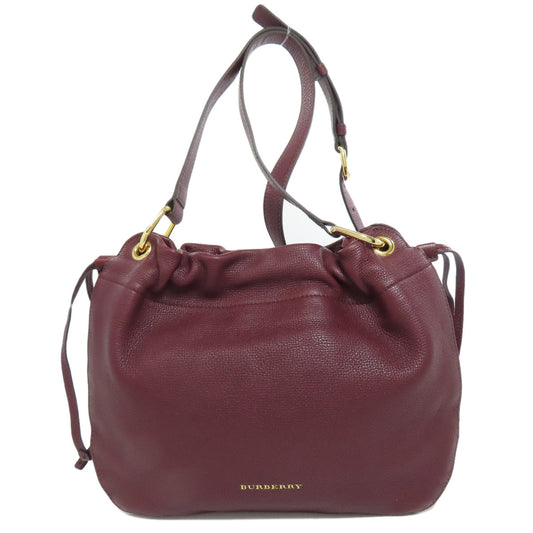 Burberry Shoulder Bag Leather Red Logo