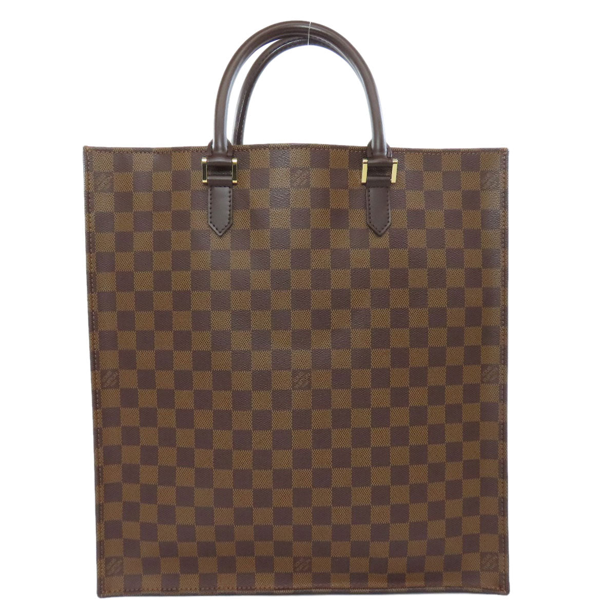 Louis Vuitton N51140 Damier Sac Plat Canvas Brown Handbag