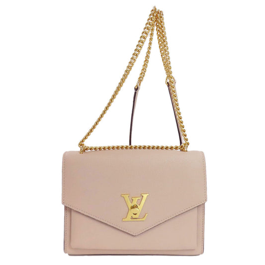 Louis Vuitton M56137 Grain My Rock Me Leather Calfskin Beige Chain Shoulder Bag