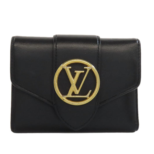 Louis Vuitton Bifold M69176 Portefeuille Pont Neuf Leather Black Wallet Case