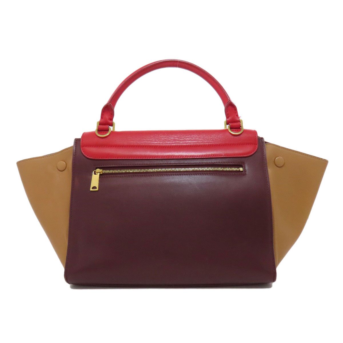 Trapeze Way Women Leather Red Travel Bag
