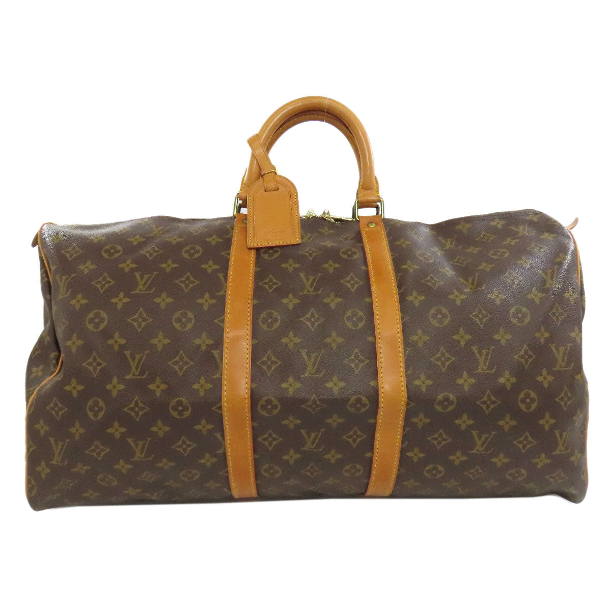 Louis Vuitton Boston Duffel M41424 Keepall 55 Monogram Canvas Brown Travel Bag 7