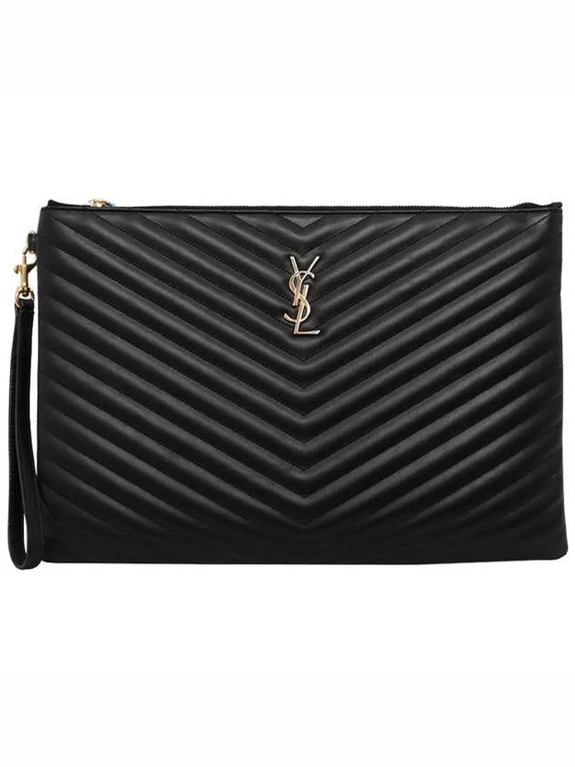 YSL Saint Laurent Saint Laurent Trending Document Holder Travel Bag Leather Matelasse