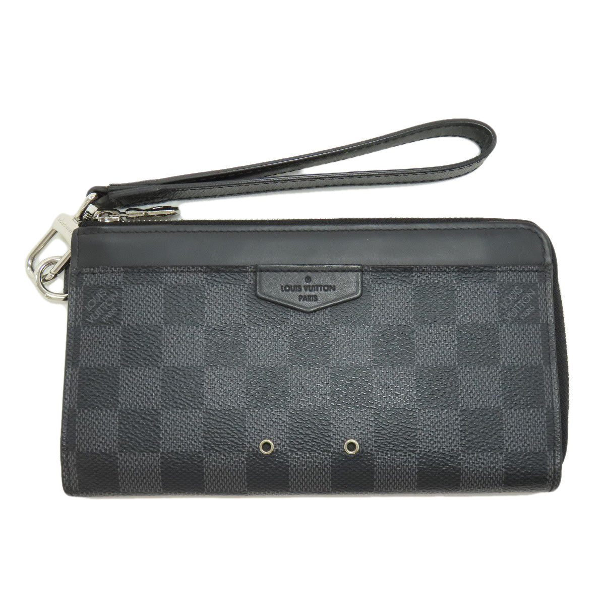 Louis Vuitton Long Purse N60379 Damier Zippy Canvas Gray Wallet Case