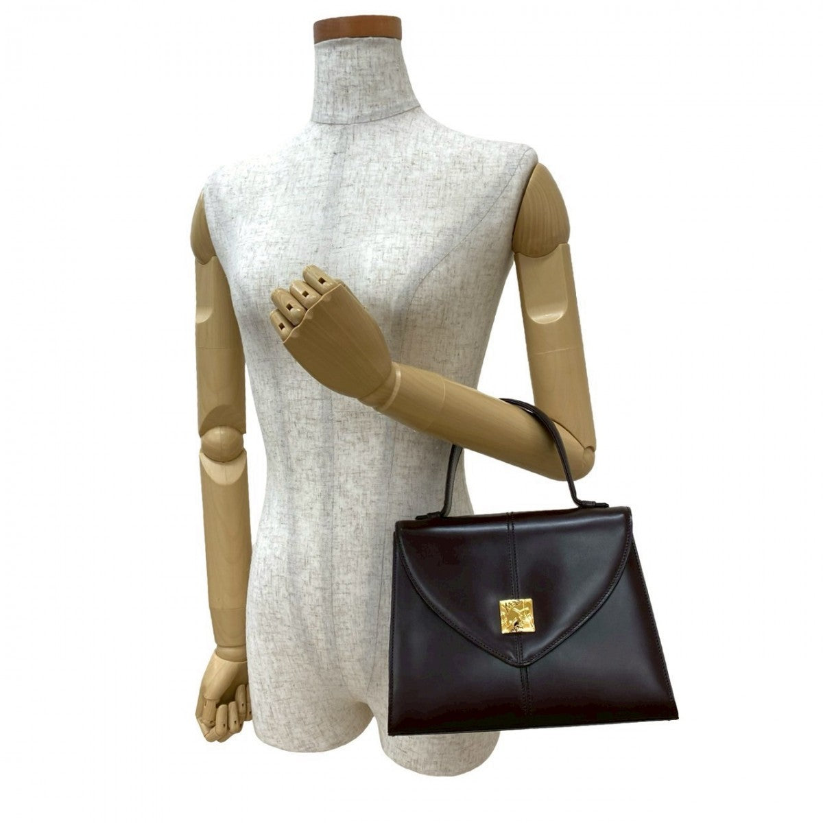 YSL Saint Laurent Yves Handbag Leather Brown Travel Bag 660B254906612