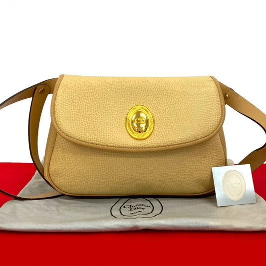 Dior Shoulder Bag Leather Beige