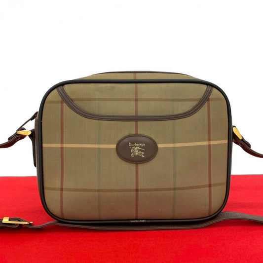 Burberry Shoulder Bag Canvas Brown