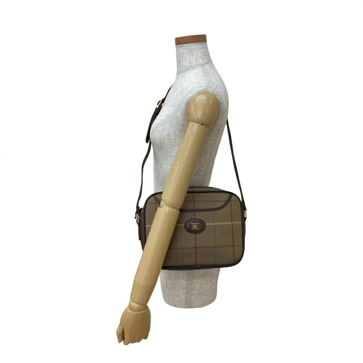 Burberry Shoulder Bag Canvas Brown