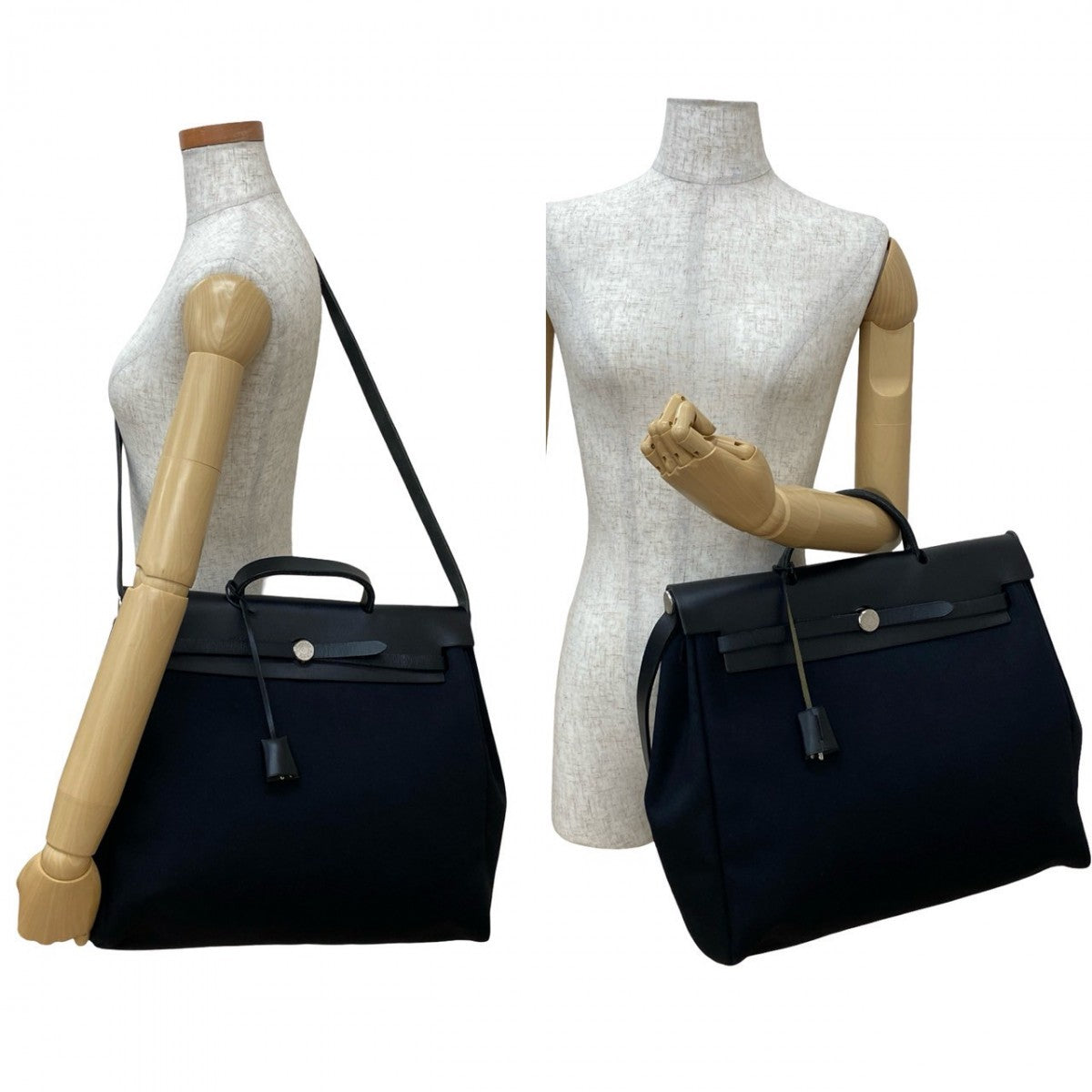 Hermes Shoulder Bag Towar Officier Herbag Mm Black