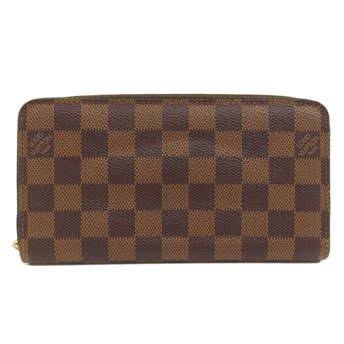 Louis Vuitton Long Purse N60015 Damier Zippy Canvas Brown Wallet Case 5