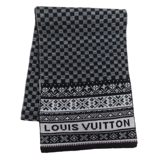 Louis Vuitton Scarf M72929 Echarpe Flocon Wool Black Apparel