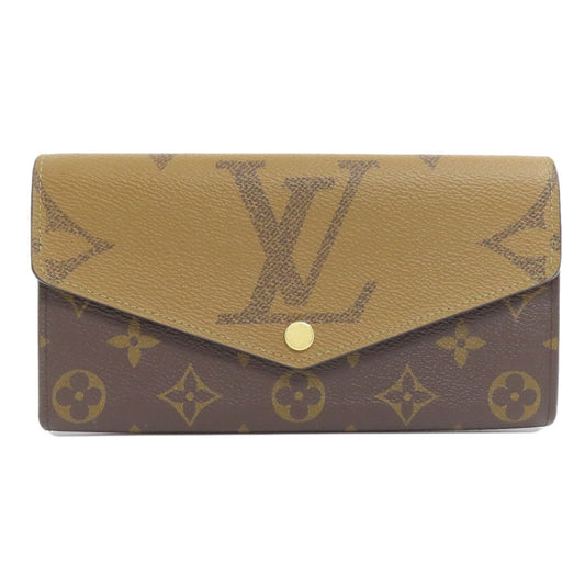Louis Vuitton Long Purse M80726 Giant Portefeuille Monogram Brown Wallet Case