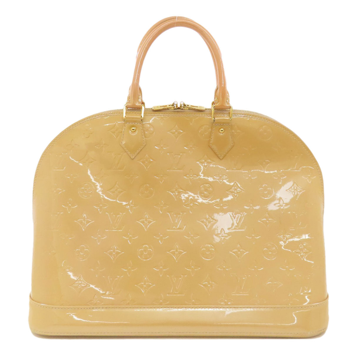 Louis Vuitton M91610 Vernis yellow Alma MM Handbag