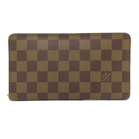 Louis Vuitton Long Purse N61728 Damier Portonet Canvas Brown Wallet Case