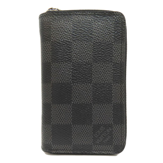 Louis Vuitton Coin N63076 Damier Zippy coin Canvas Black Wallet Case 2