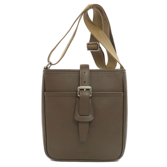 Burberry Shoulder Bag Women Leather Brown Logo