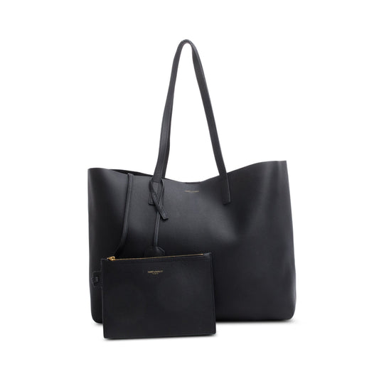 YSL Saint Laurent East West Shopping Tote Leather Black Tote Bag