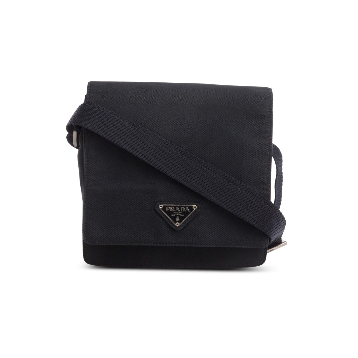 Prada Tessuto Saffiano Crossbody Bag Nylon Black