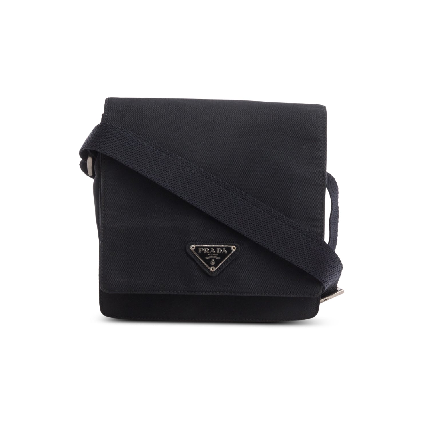 Prada Tessuto Saffiano Crossbody Bag Nylon Black