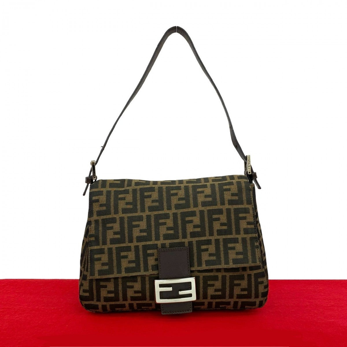 Fendi Shoulder Bag Mamma Leather Brown Bucket 661B254811960
