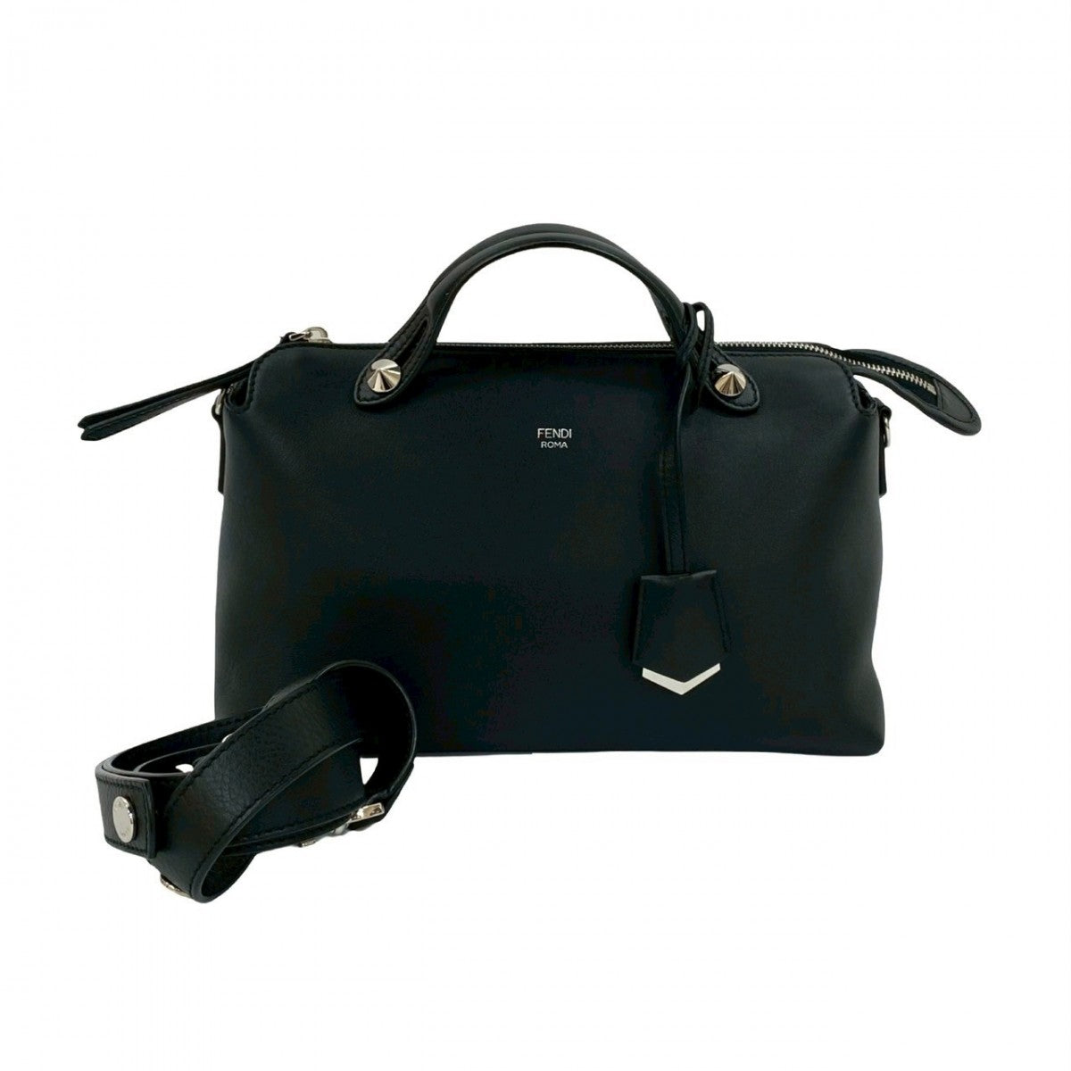 Fendi Shoulder Bag By The Way Leather Black Medium