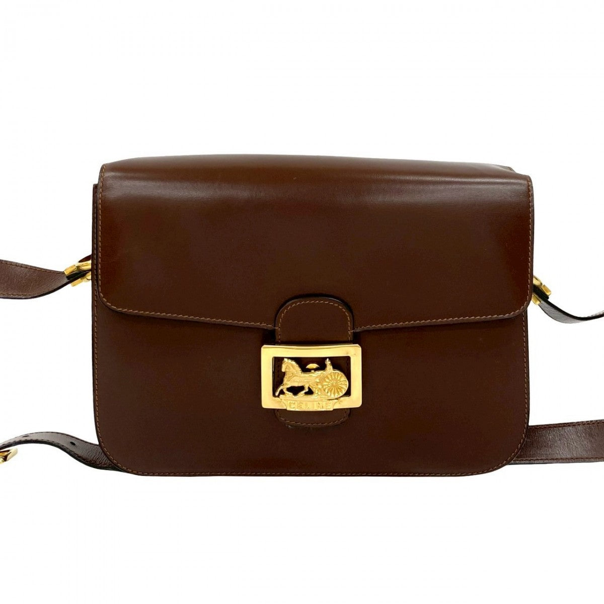 Shoulder Bag Calfskin Brown