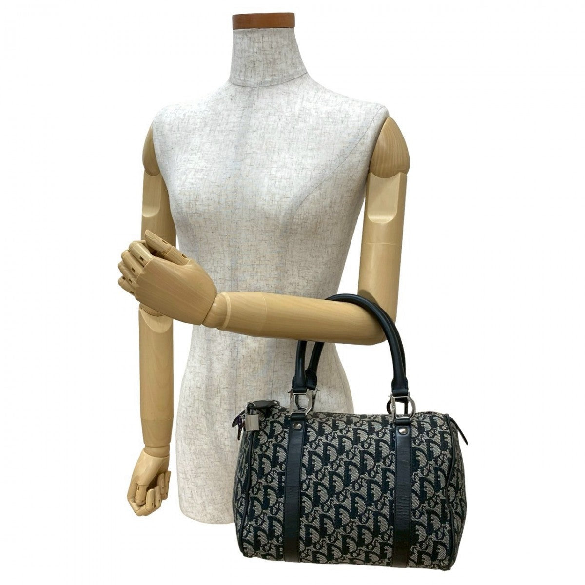 Dior Dior Handbag Canvas Black Travel Bag