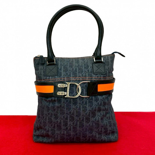 Dior Handbag Navy Flight Denim Travel Bag