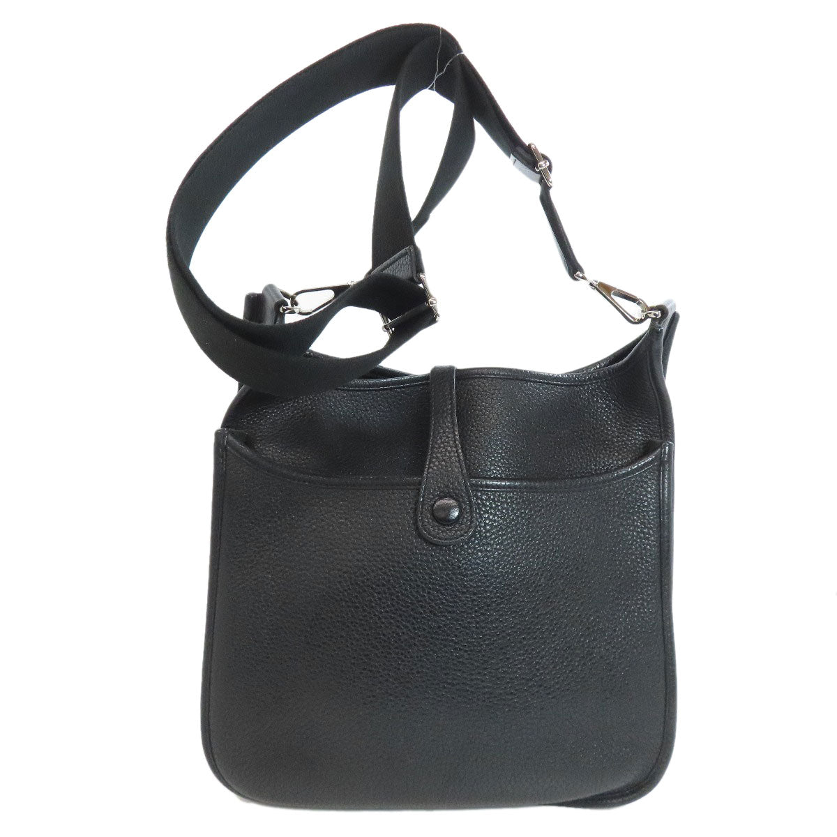 Hermes Shoulder Bag Taurillon Clemence Evelyn Pm Silvermetal Women Black 66208042