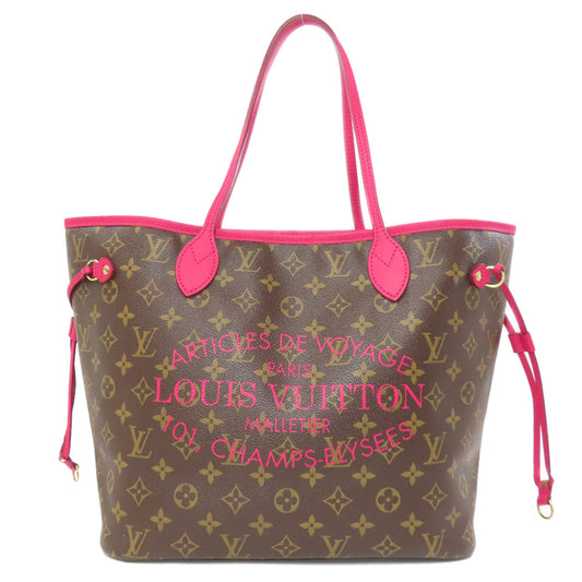 Louis Vuitton M40940 Neverfull MM Ikat Flower Monogram Canvas Brown Tote Bag