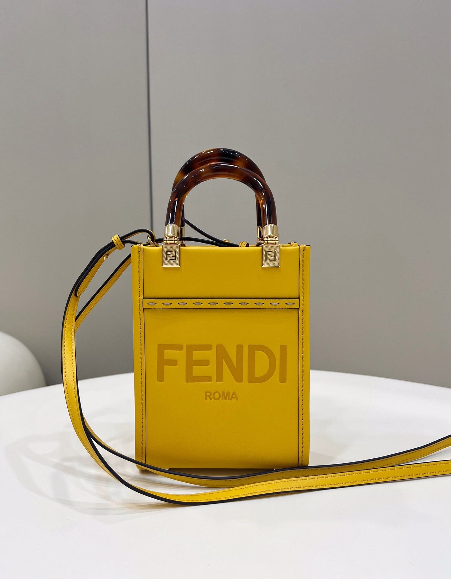 Sunshine Shopper Yellow Mini Tote Bag