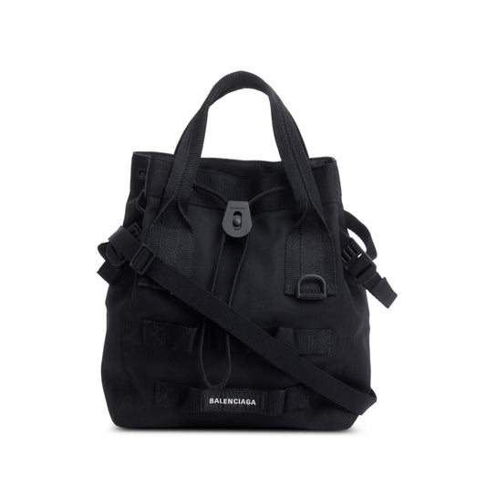 Balenciaga Patch Tote Bag Canvas Black