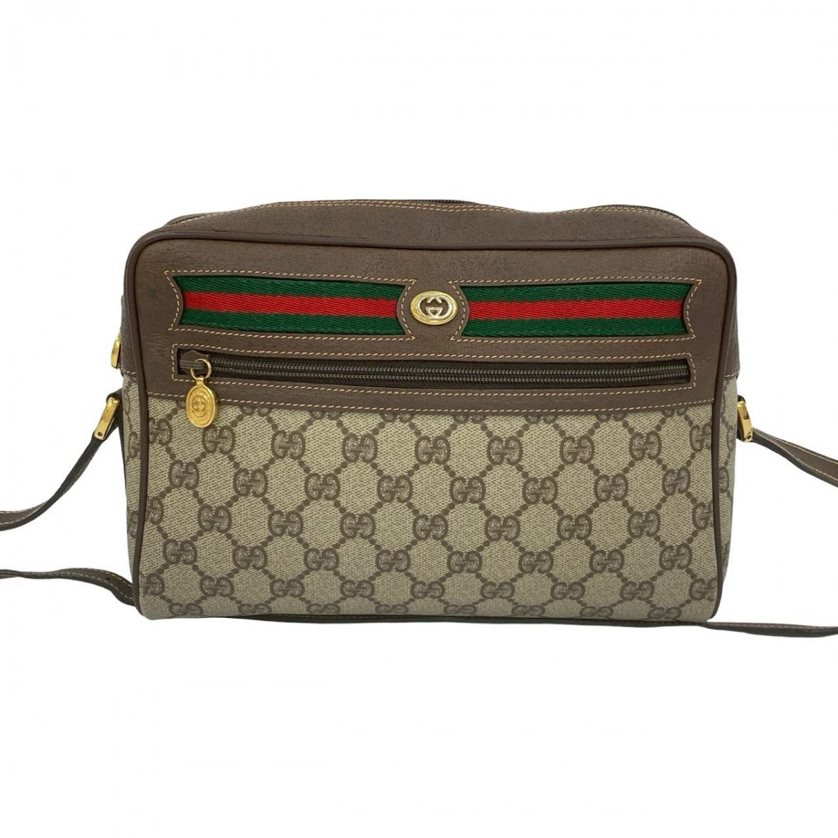 Gucci Sherry line Leather Brown Shoulder Bag