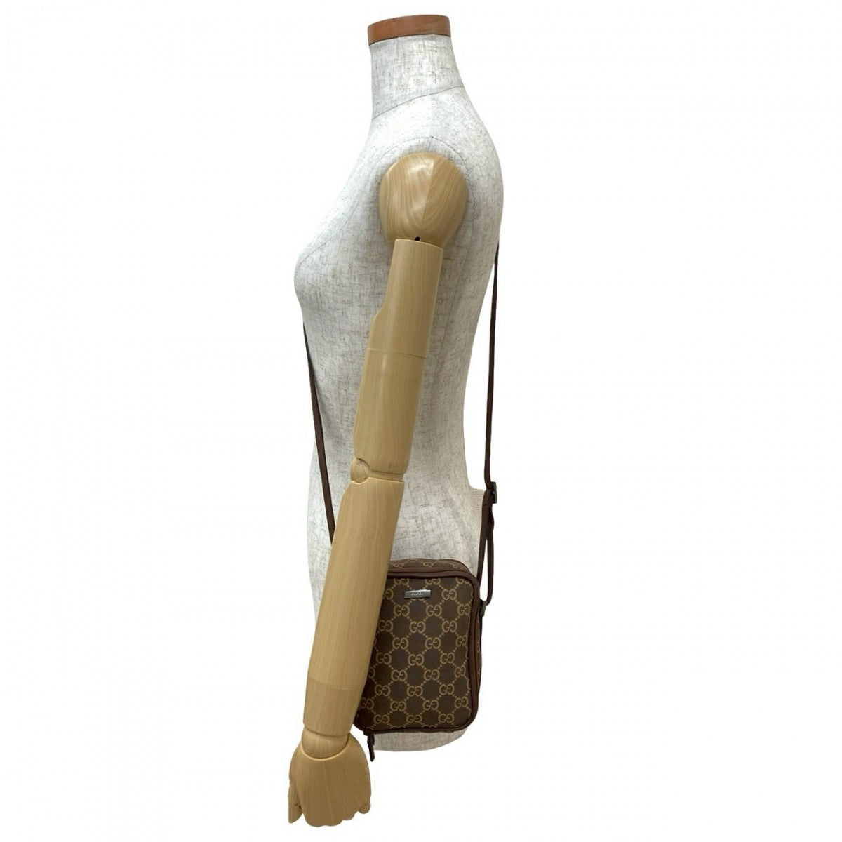 Gucci Canvas Brown Shoulder Bag