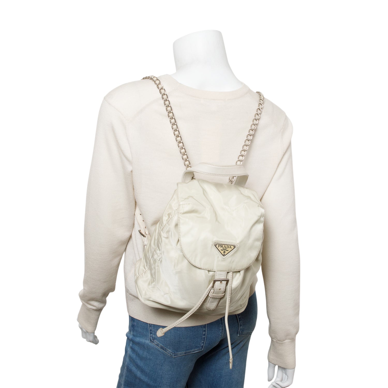 Prada Grey Tessuto Backpack Handbag Nylon