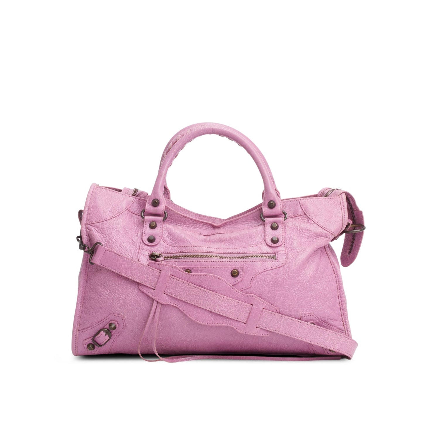 Balenciaga Purple Arena Lambskin Le City Bag Leather Medium Travel Bag