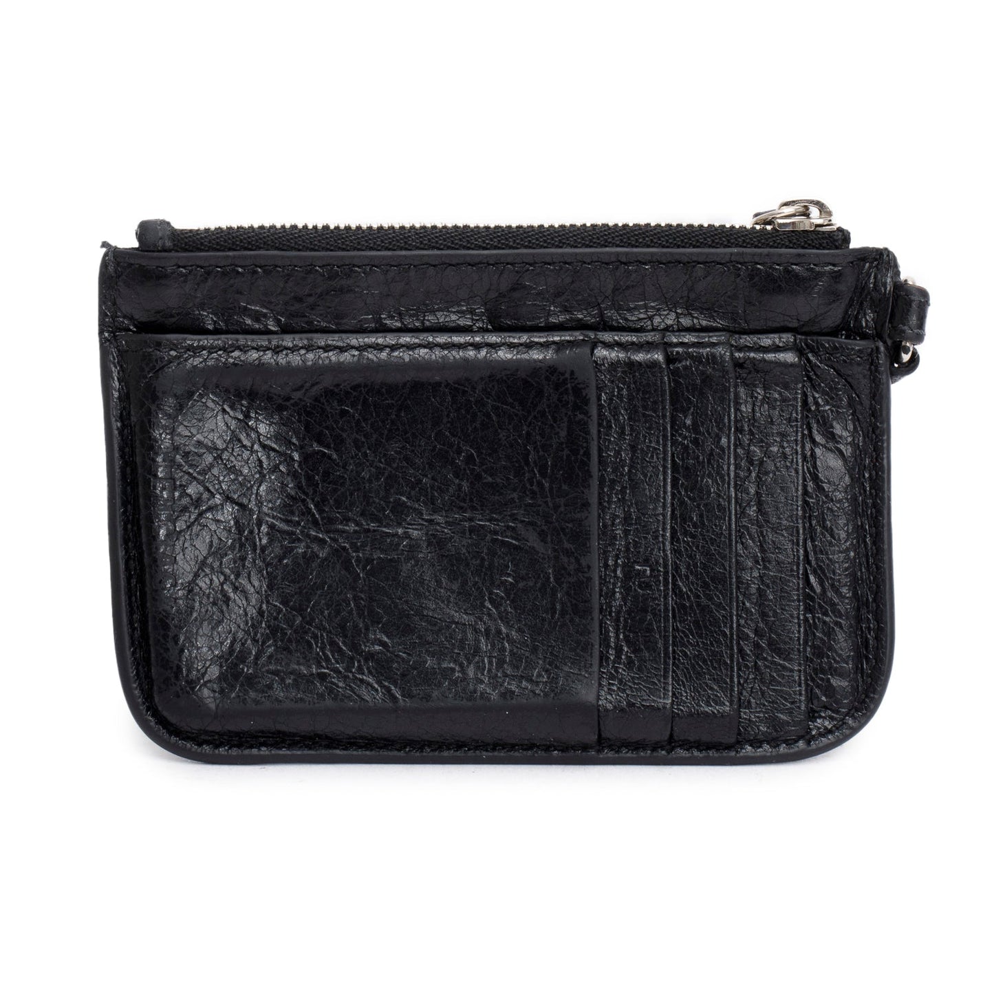 Balenciaga Arena Le Cagole Coin Purse Travel Bag Leather Black