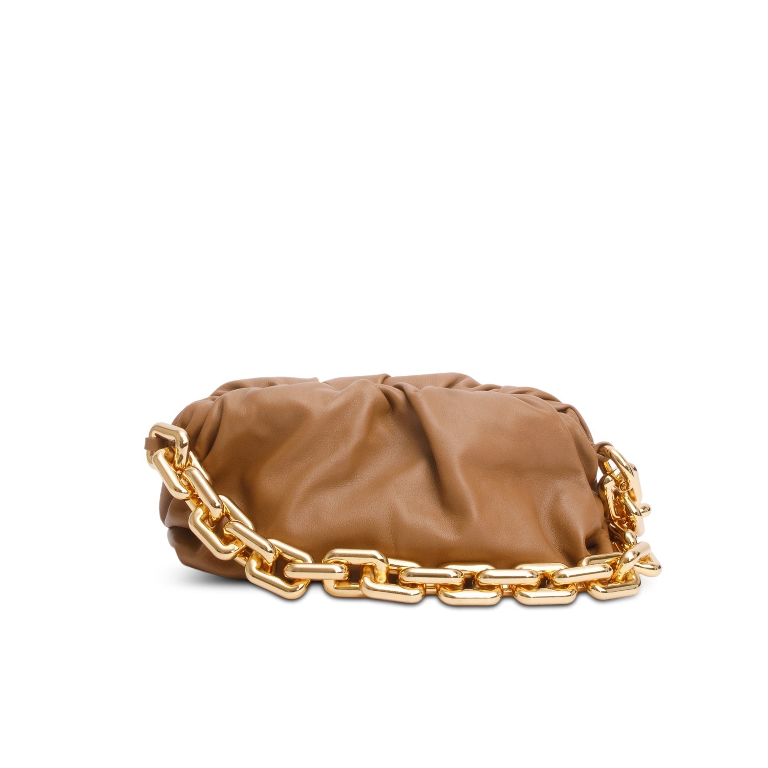 Bottega Veneta Nappa The Pouch Travel Bag Leather Brown