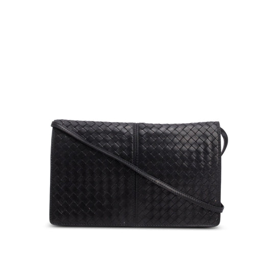 Bottega Veneta Intrecciato Clutch Leather Black Clutch Bag