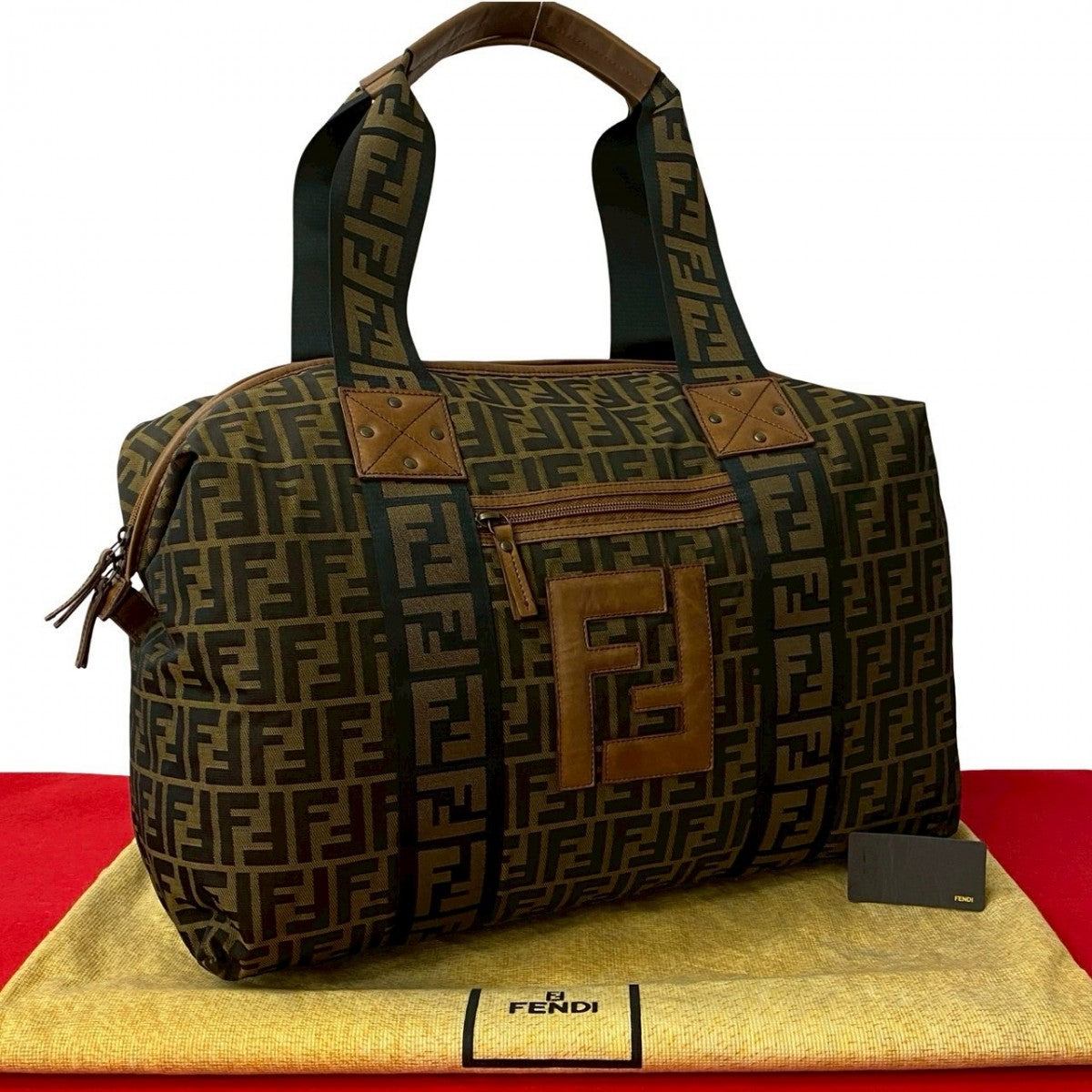 Fendi Tote Bag Leather Brown