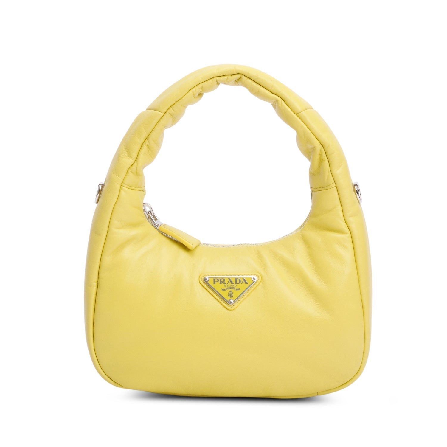 Prada Yellow Nappa Soft Padded Bag Mini Travel Bag