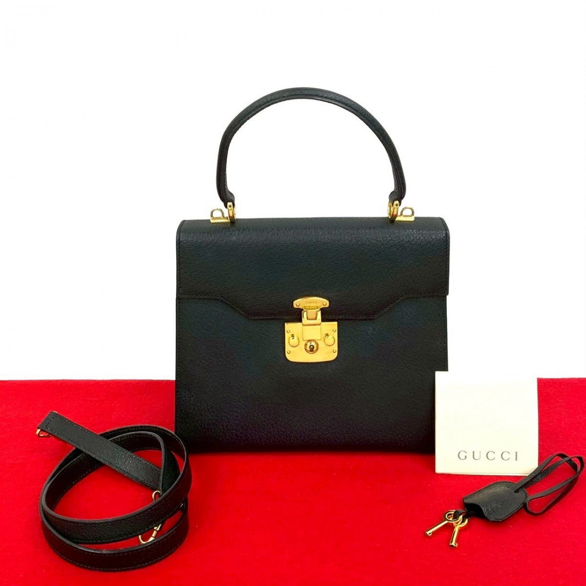 Gucci Leather Black Shoulder Bag