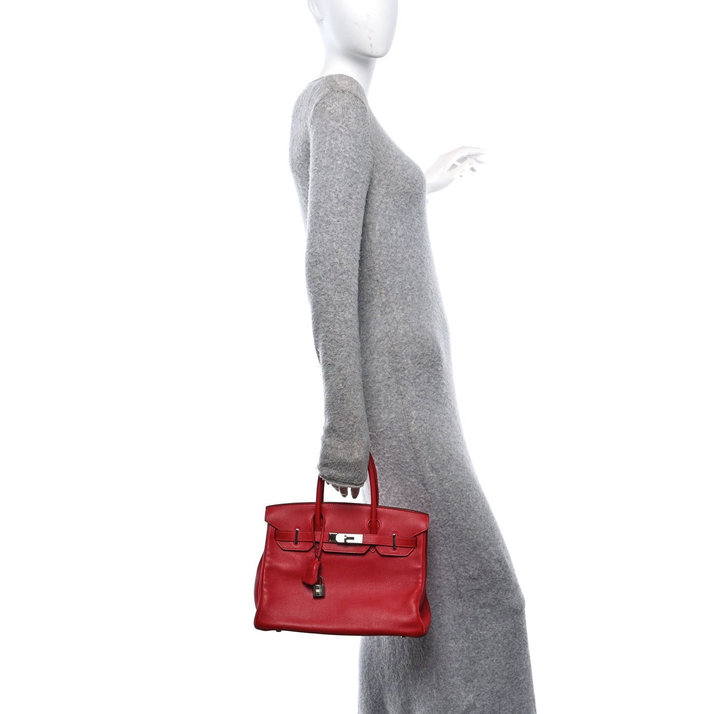 Hermes Swift Birkin Rouge Vif Handbag Travel Bag