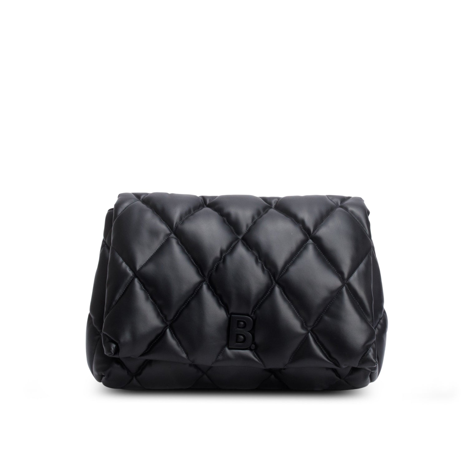 Balenciaga Nappa Calfskin Touch Puffy Clutch Quilted Black Clutch Bag