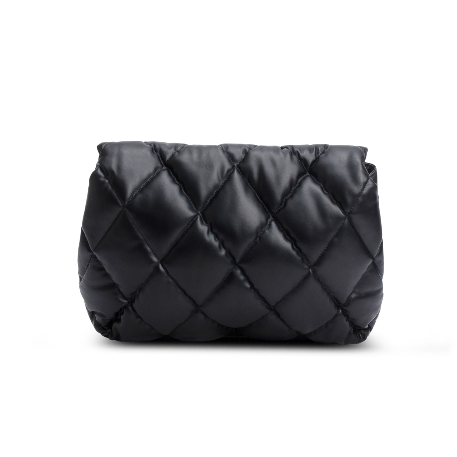 Balenciaga Nappa Calfskin Touch Puffy Clutch Quilted Black Clutch Bag