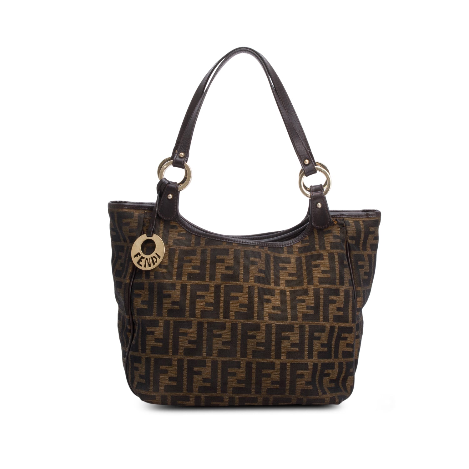 Fendi Zucca Ff Chef Tote Nylon Brown Tote Bag