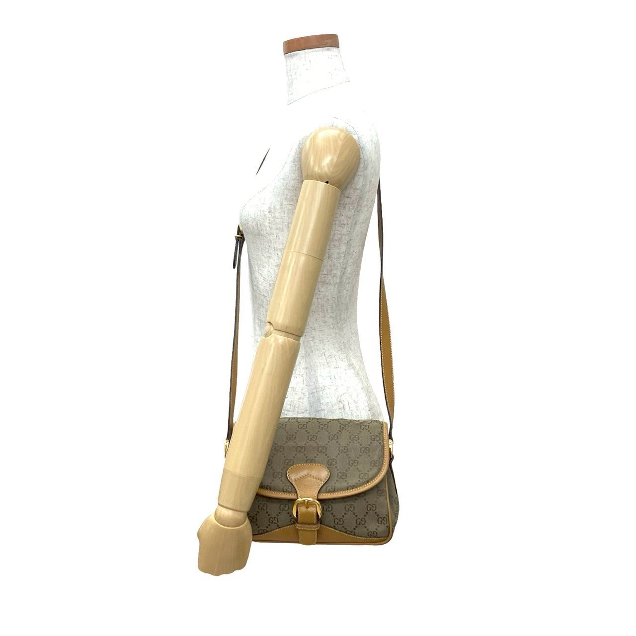 Gucci Canvas Brown Shoulder Bag 2